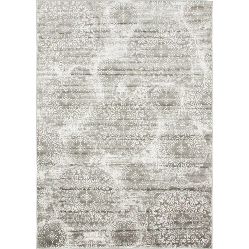 Mistana™ Brandt Floral Gray Area Rug & Reviews